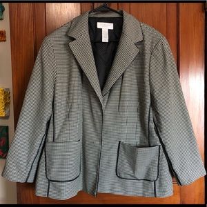 liz claiborne houndstooth blazer/jacket